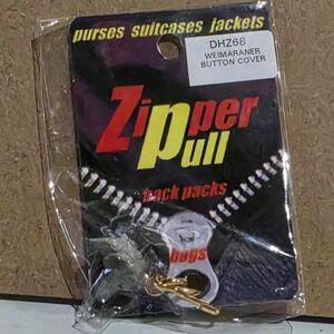 Conversation Concepts Vintage 0.5" Weimaraner Blue Gray Zipper Pull Charm